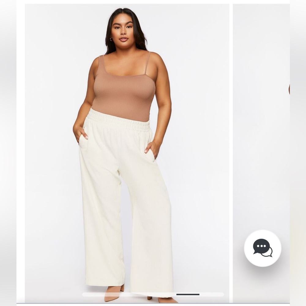 NWT Corduroy Wide-Leg Pants - “Vanilla” (cream) 2X